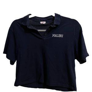 GARAGE navy blue malibu crop tee